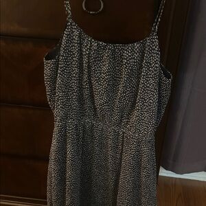 LOFT Black and White Patterned Dress